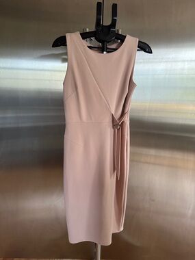 Enfocus Studio Blush Pink Sleeveless Wrap-Detail Midi Dress